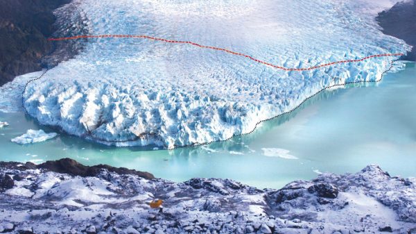 Alerta por rápido desprendimiento de hielo en Glaciar O'higgins