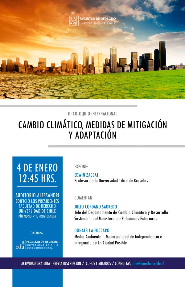 [Agenda] III Coloquio Internacional: Cambio climático, medidas de adaptación y mitigación