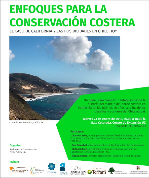 [Agenda] Enfoques para la conservación costera: El caso de California y las posibilidades de Chile hoy