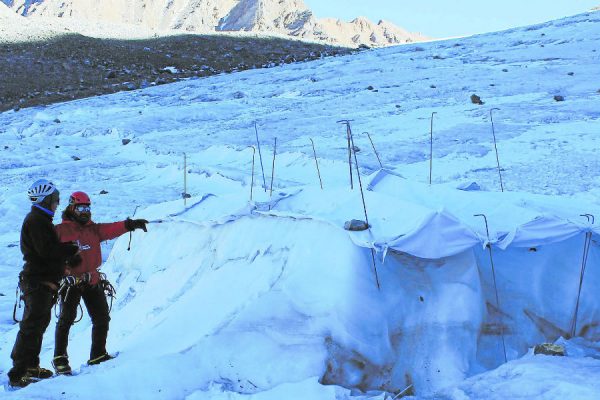 Crean estructuras para contener glaciares